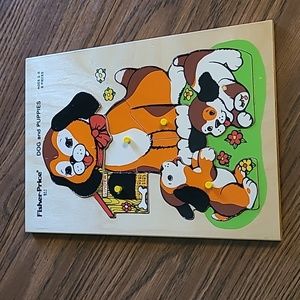 Vintage Fisher-Price Dogs & Puppies Peg Puzzle! ♥
